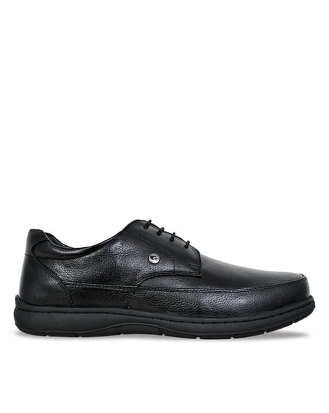 Allen Cooper Men Genuine Leather Lace-Up Shoes