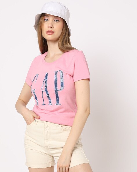 Women Printed Slim Fit Round-Neck T-Shirt