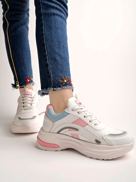 Women's Height Increasing Shoes For Short Girls, Wedge Heel Platform Dad  Sneakers, Comfortable Low-top Casual Sports Shoes | SHEIN USA