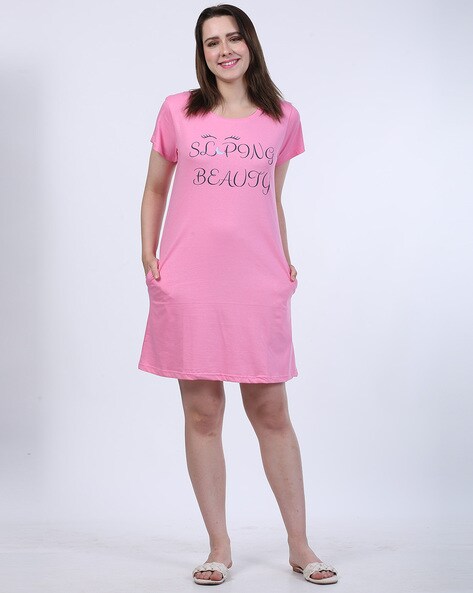 Buy Pink Nightshirts&Nighties for Women by Avyay Online