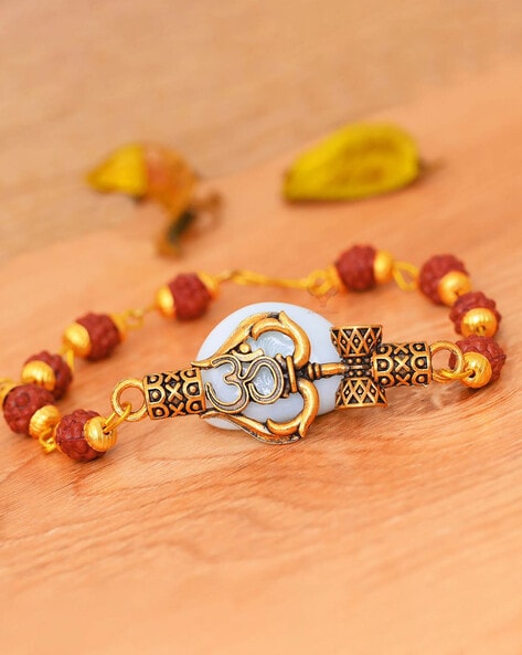 Buy Online Beads & Rudraksha Lord Ganesha Rudraksha Bracelet | jewellery  for men | menjewell.com