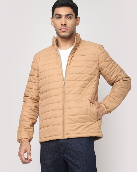 Tan puffer store jacket mens