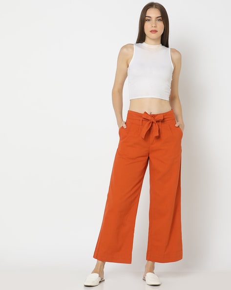 Buy Brown Trousers & Pants for Women by Vero Moda Online | Ajio.com