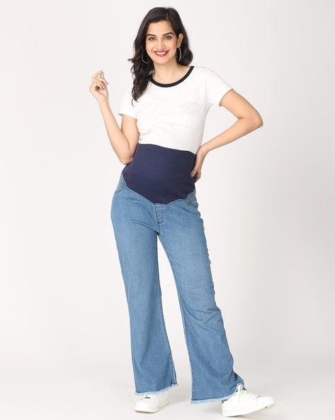 Buy Blue Jeans & Pants for Women by THE MOM STORE Online