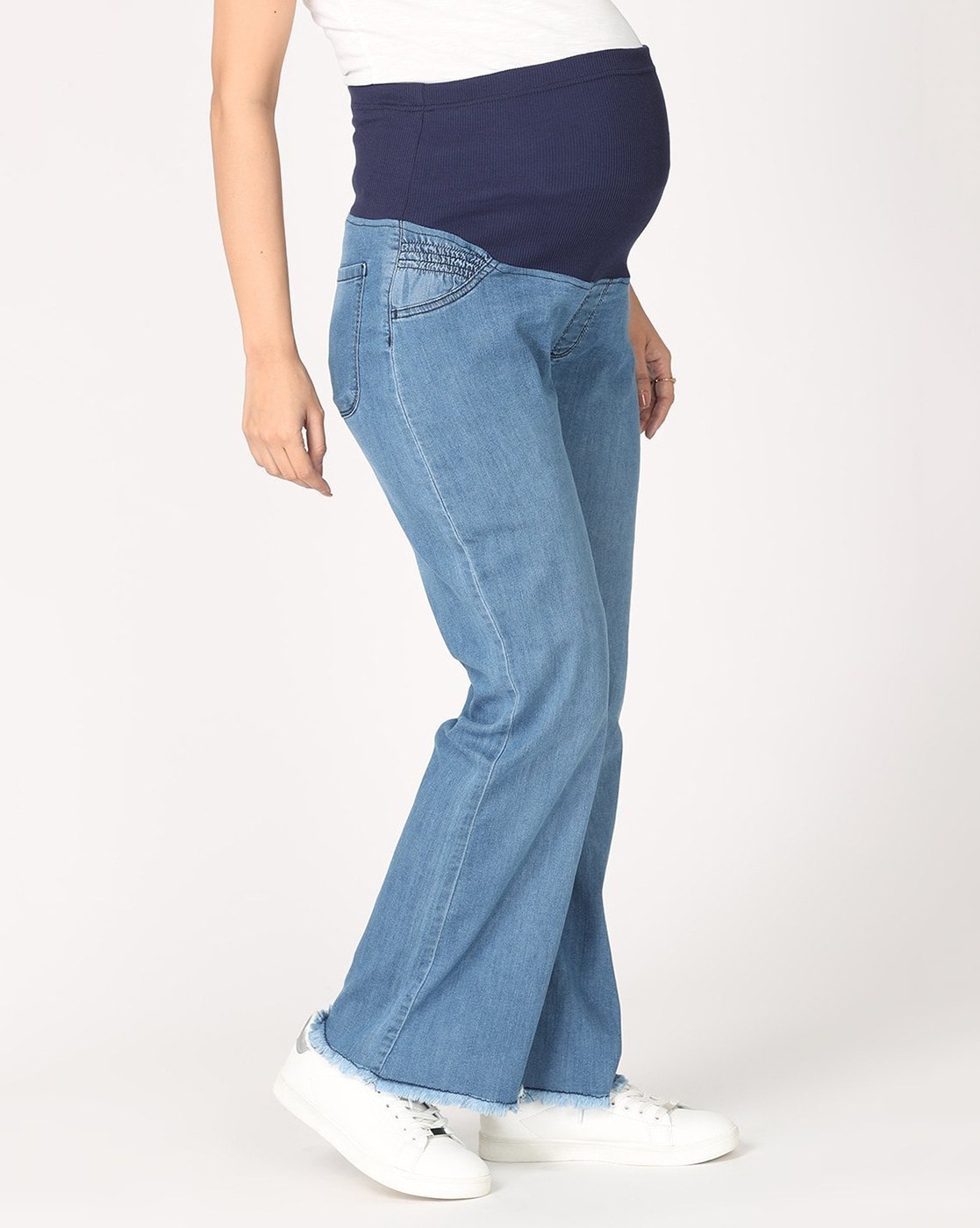 skpabo Ladies Pregnant Jeans Maternity Pants Nursing Legging Wide Pants  Clothing Leg Straight Jeans Pants Maternity
