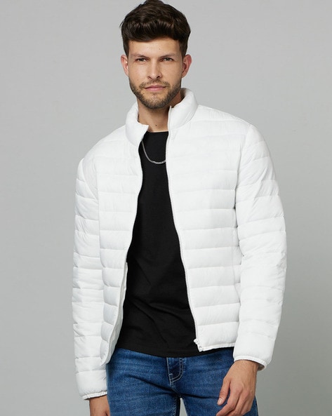 Buy Celio Solid White Long Sleeves Fashion Jacket at Amazon.in