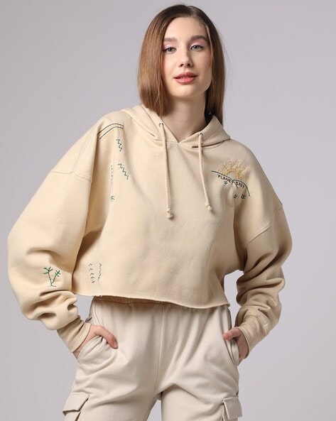 Beige shop hoodie women