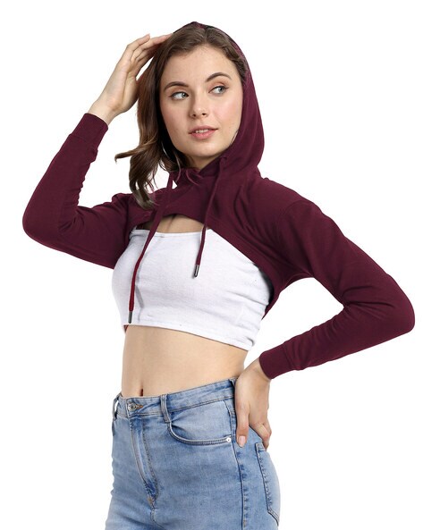 High on sale crop hoodie