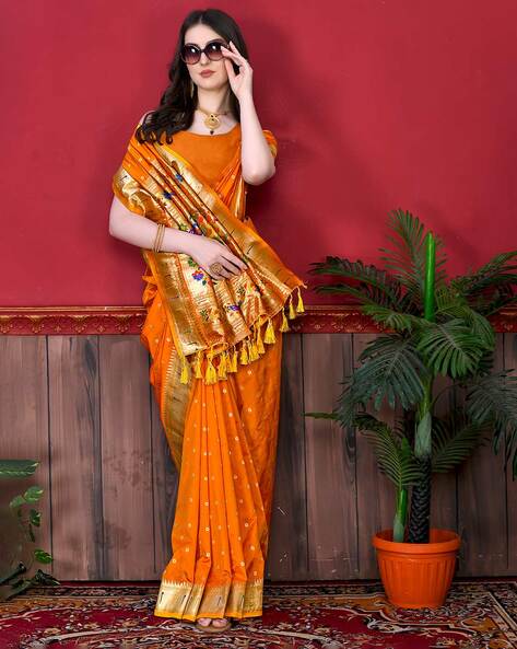 Traditional Wear Printed Rajlaxmi Nauvari Saree (Mau Silk), Without blouse  piece at Rs 5260/piece in Mumbai