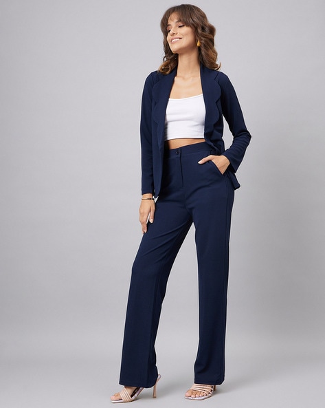2 Piece Set Women Pants Suits Career Trousers Office Uniform Business and  Blazer | eBay