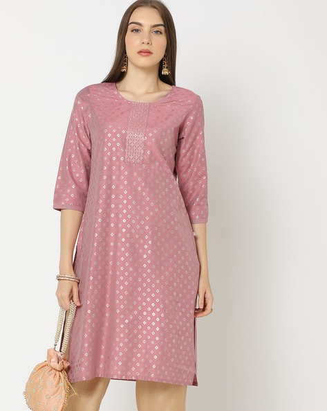 Buy Old Tailor Women's Cotton Kurti (OT_035_Purple_X-Large) at Amazon.in