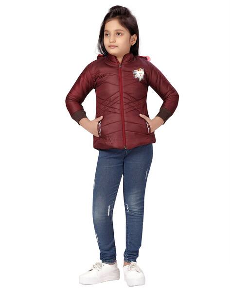 Girls Zip-Front Hooded Jacket