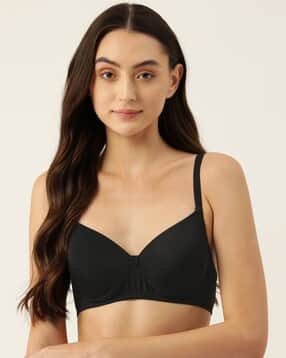 Padded Non-Wired Full Coverage Bra-image-5