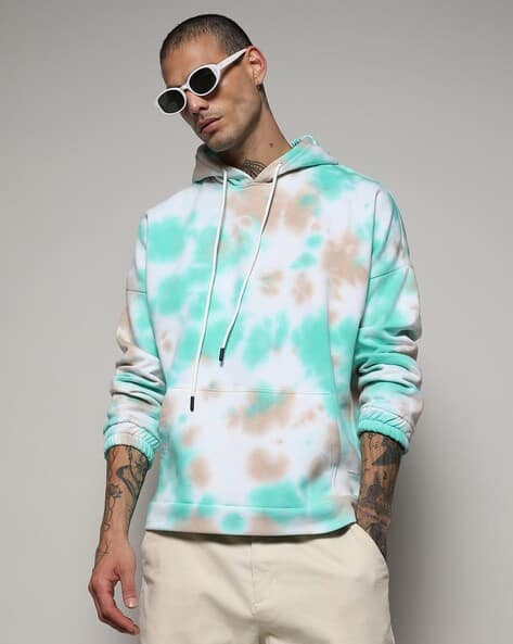 Men Tie Dye Regular Fit Hoodie