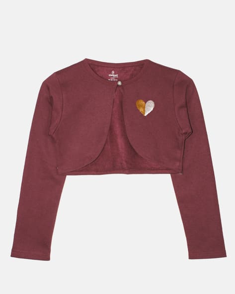 Buy Maroon Jackets Shrugs for Girls by Kiddopanti Online