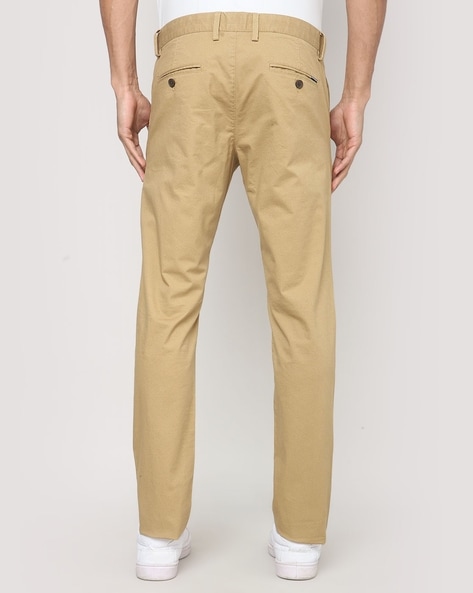 Mens Slim Fit Flat Front Pant