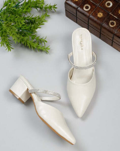 STYLZINDIA Women White Heels - Buy STYLZINDIA Women White Heels Online at  Best Price - Shop Online for Footwears in India | Flipkart.com