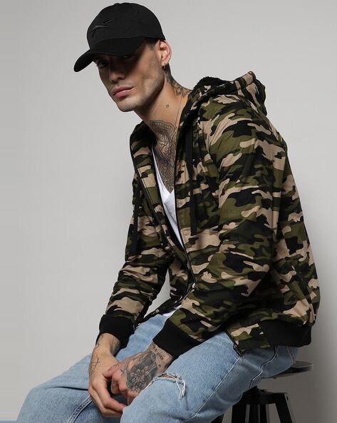 Camouflage biker jacket best sale