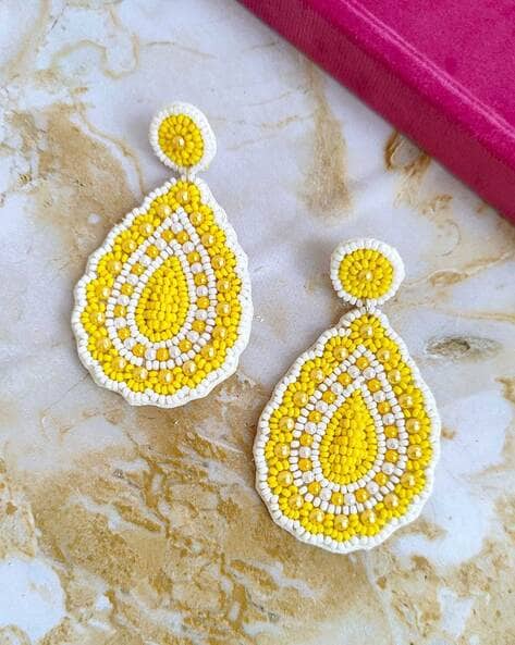 Designer Loreal Pearl Beaded Earrings – beadsnfashion