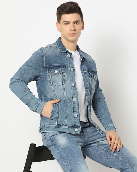 Experience 182+ denim jacket with jeans super hot