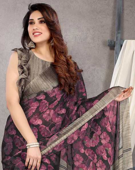 Buy Off White Sarees for Women by Saree Mall Online | Ajio.com