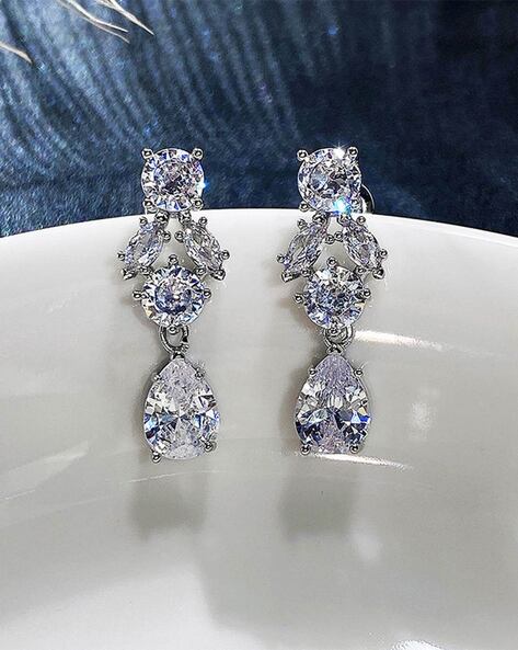 Buy White Earrings for Women by Jewels galaxy Online