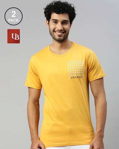 Buy Yellow Brown Tshirts for Men by Ramraj Cotton Online Ajio