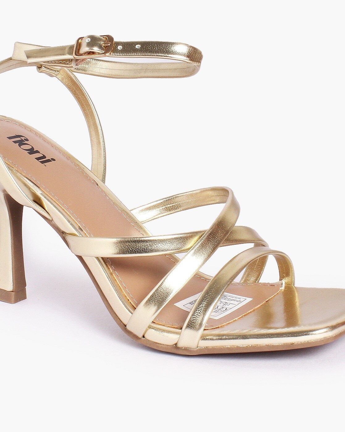 Gold High Heels - Rhinestone High Heel Sandals - Metallic Heels - Lulus