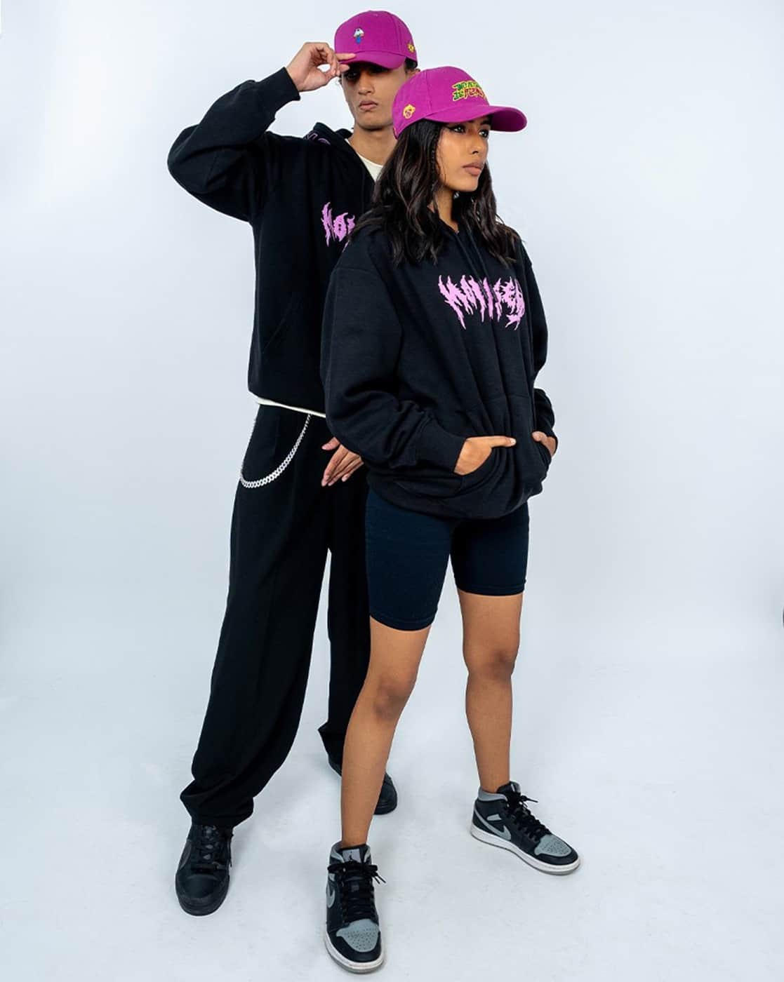 Unisex Printed Relaxed Fit Hoodie