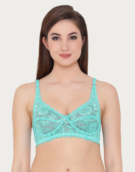 Clovia Sky Blue Striped T-Shirt Bra