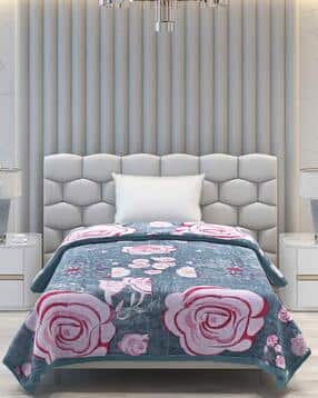 Floral Print Single Heavy Winter Blanket