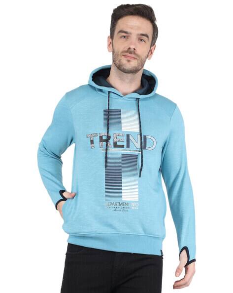 Typographic Print Hooded Sweatshirt
