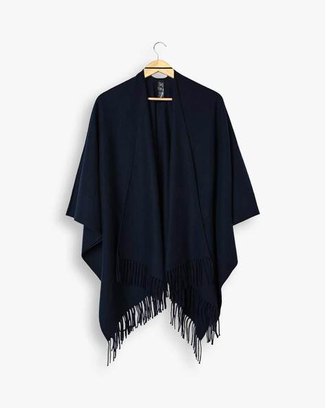 Women Wrap Poncho with Fringes Price in India