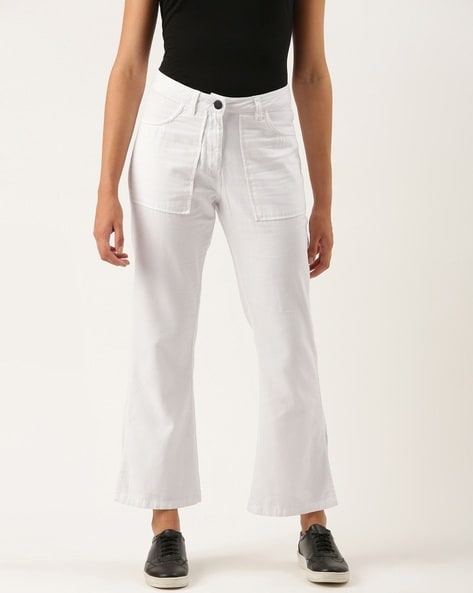 Buy LOV White Bootcut Mid-Rise Jeans from Westside