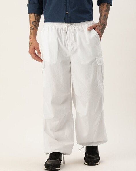 Unisex Bene Kleed Over Dyed Cargo Parachute Trousers