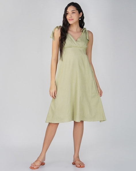 Buy Sage Green Dresses & Gowns for Women by Global Desi Online | Ajio.com