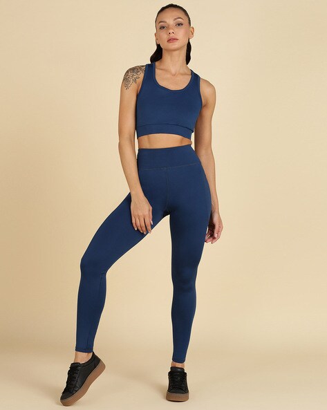 Sports Leggings with Back Zipper Pocket