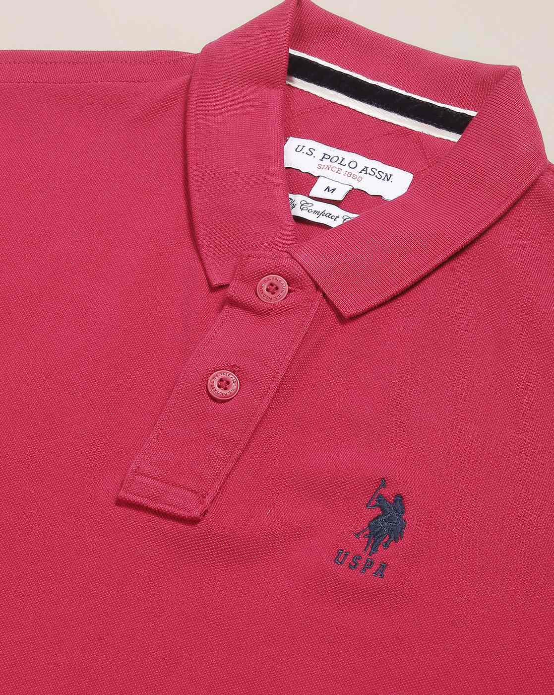 Men Regular Fit Polo T-Shirt with Logo Embroidery