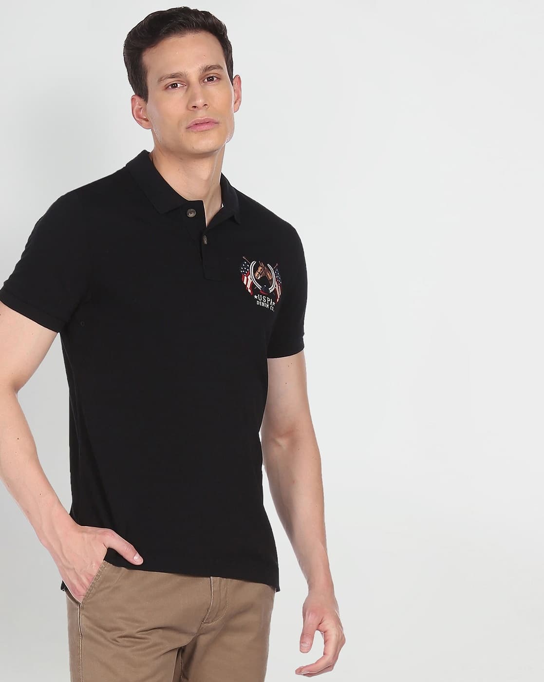 Buy Black Tshirts for Men by Polo Online