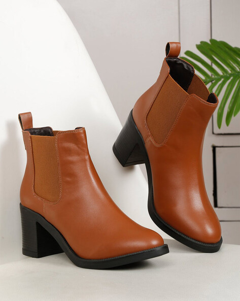 Buy Tan Brown Boots for Women by ADORLY Online | Ajio.com