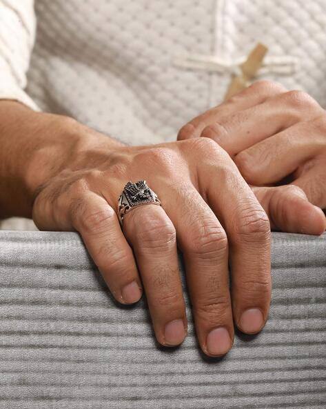Silver-Plated Eagle Ring