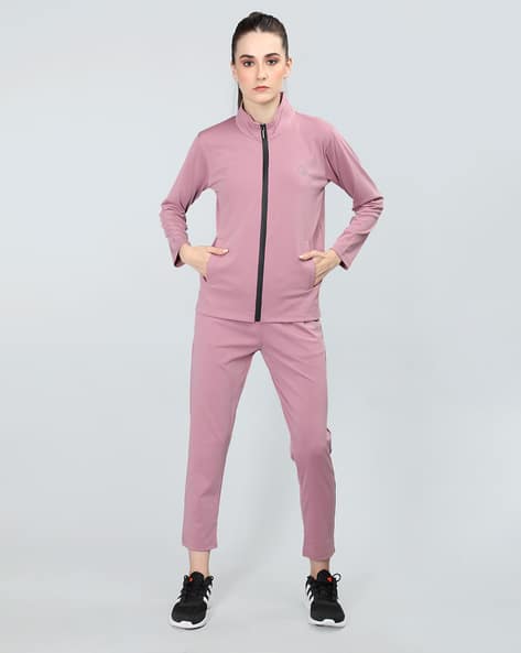 Women Regular Fit Zip-Front Tracksuit