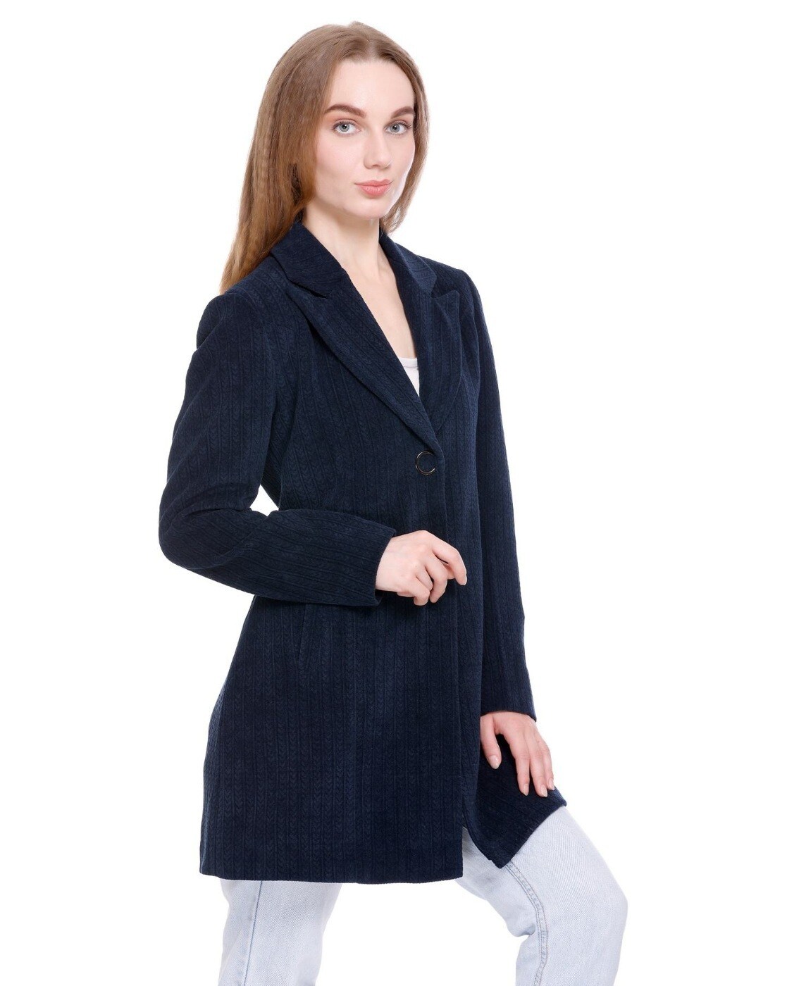 Women Regular Fit Coat with Insert Pockets