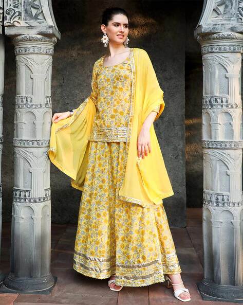 Cream Silk Top & Chanderi Long Skirt with Belt | NITARA-5604 | Cilory.com