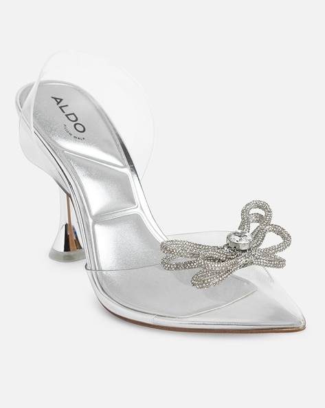 Aldo | Shoes | Silver Sparkle Heels | Poshmark