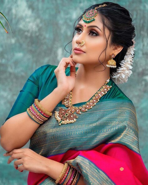 Buy Sky Blue Sarees for Women by Shree Silk Mills Online | Ajio.com