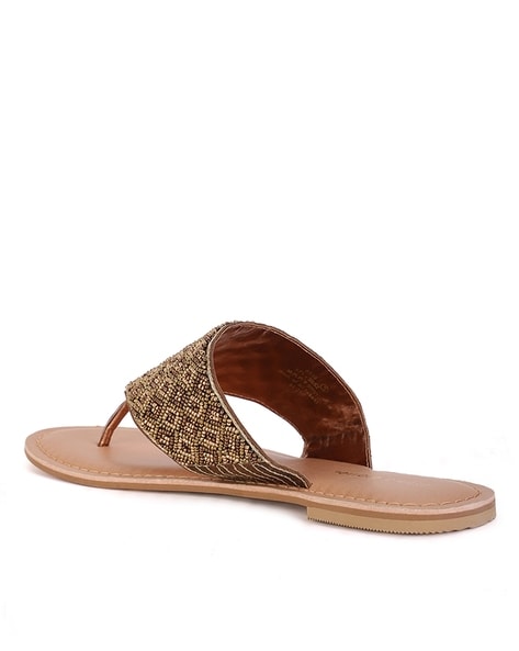 Azalea Leather Beaded Sandals – African Yuva