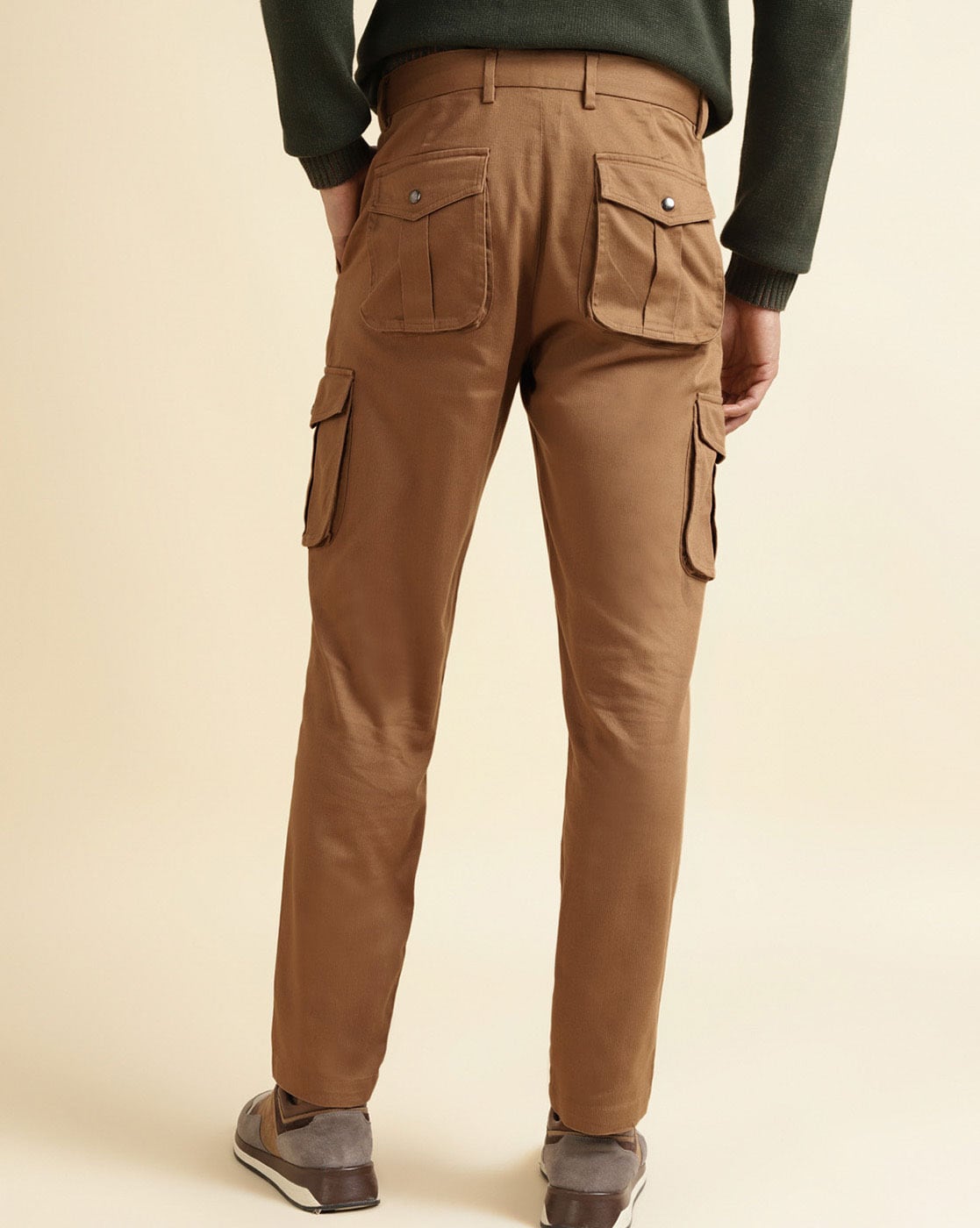 Brown Cargo Trousers For Men