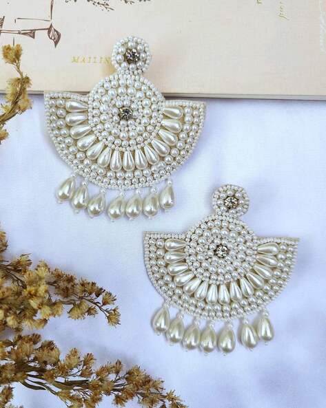 White Brass Earrings