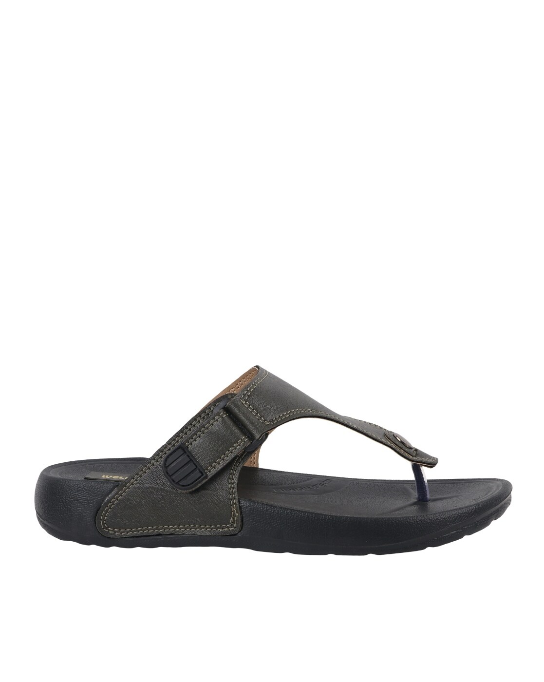 Khadim Black Casual Slip-On Sandal for Men